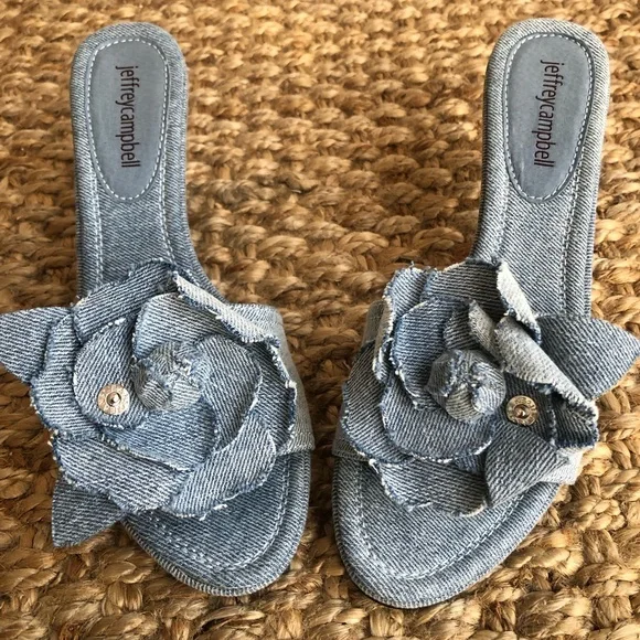 New: Jeffrey Campbell Budding Light Wash Denim. Size 6.5 - Picture 6 of 13